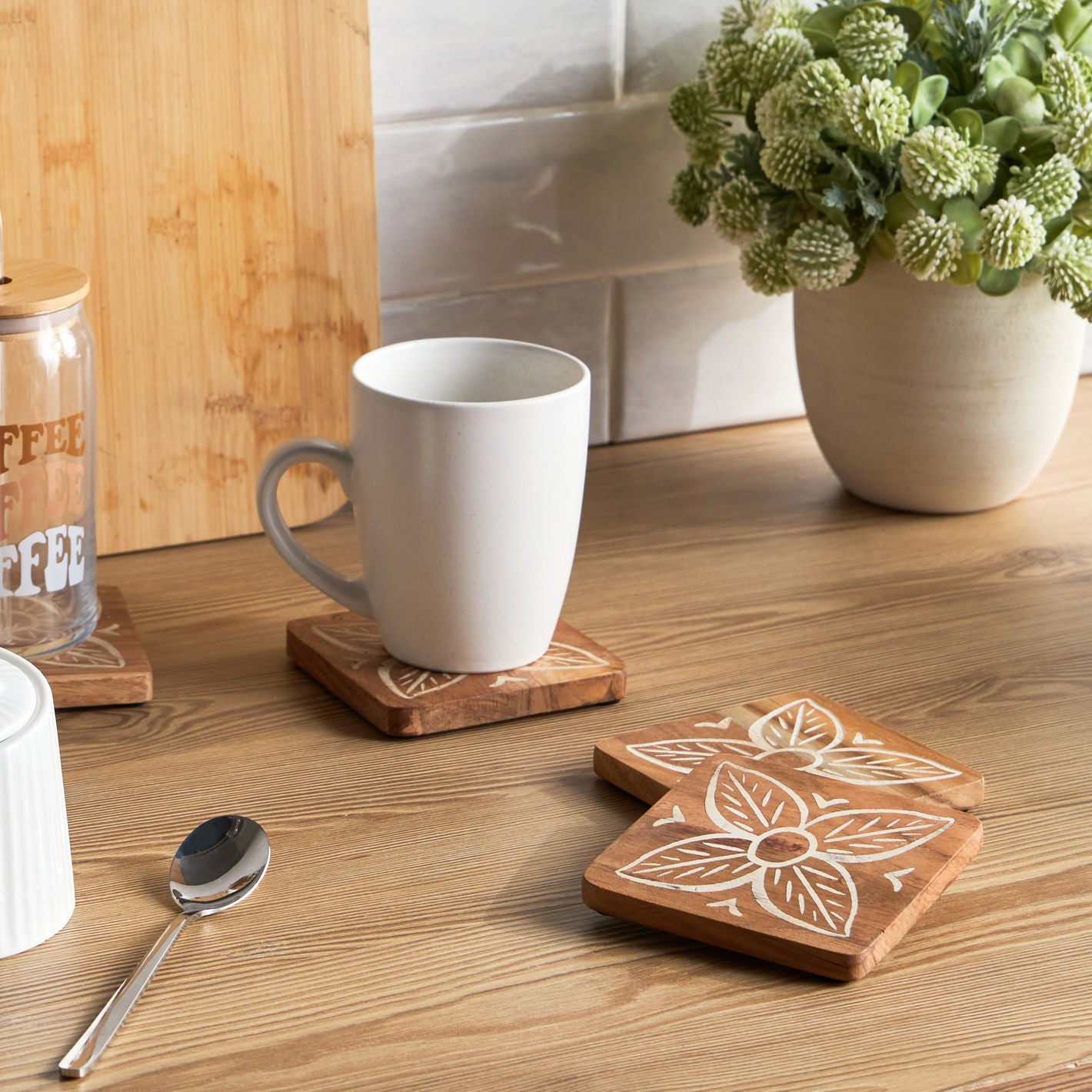 Wooden Coasters Pack of 4