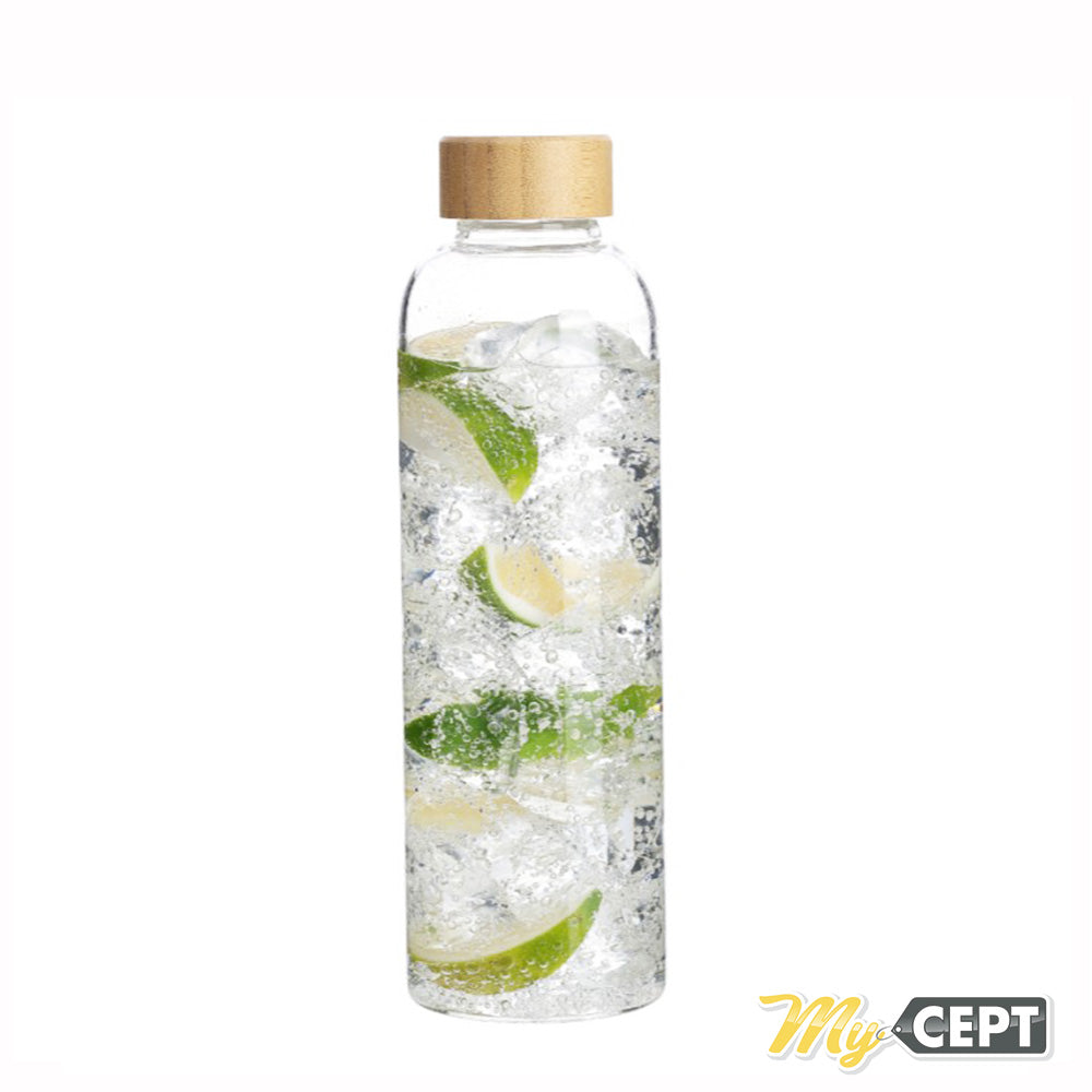 1L Glass Bottle with Wooden Lid