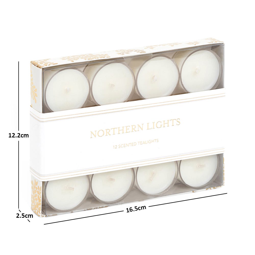 12pc Tea Light Set - Northern Lights