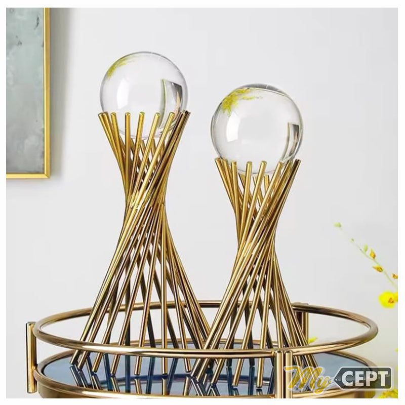 Decorative Crystal Ball Ornament Set of 2