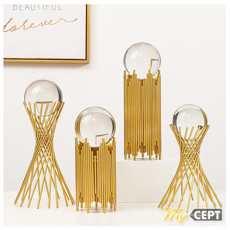 Decorative Crystal Ball Ornament Set of 2