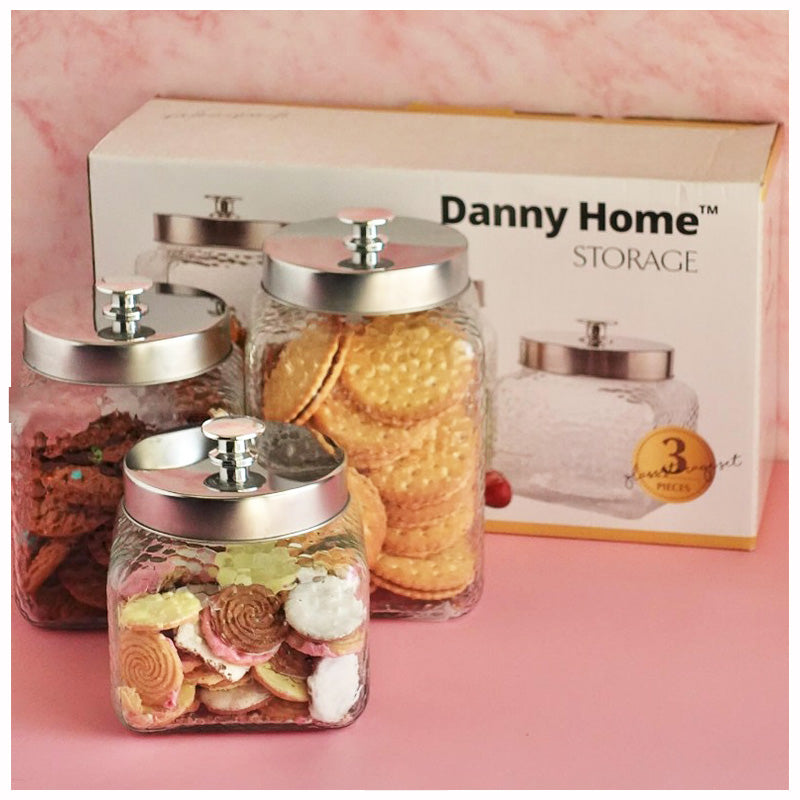 Set of 3 Glass Jars