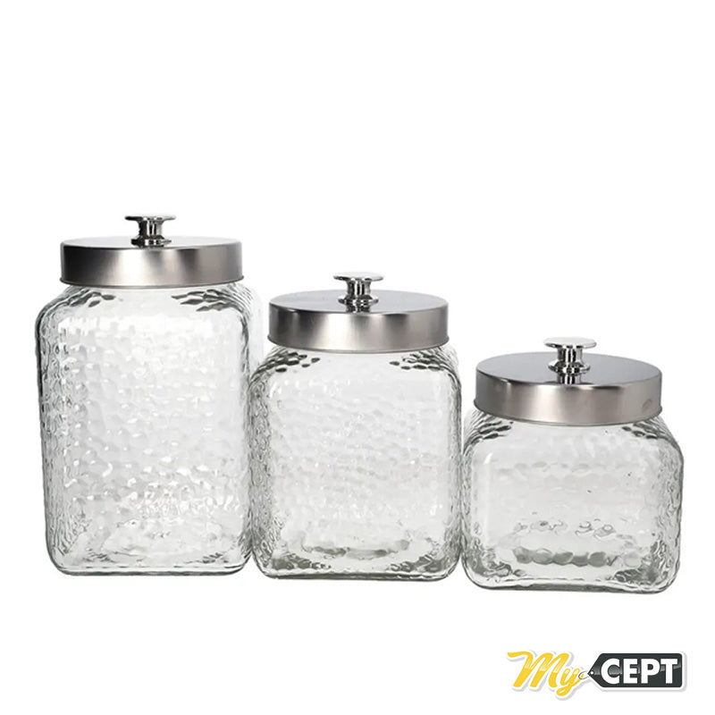 Set of 3 Glass Jars