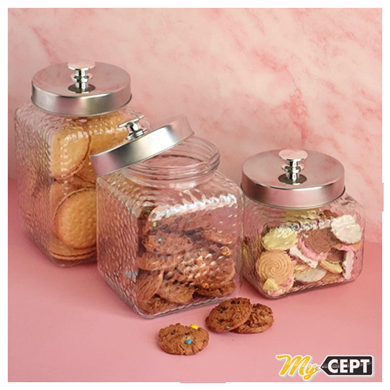 Set of 3 Glass Jars