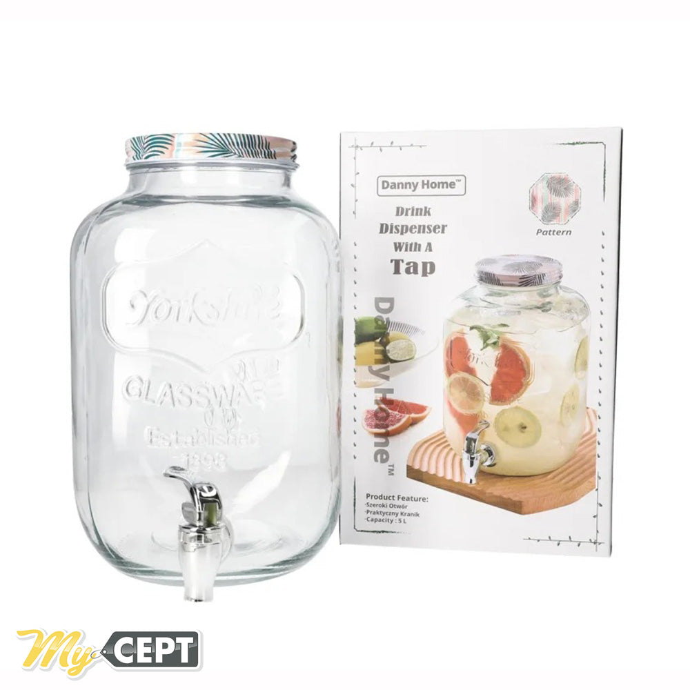 5L Glass Beverage Dispenser