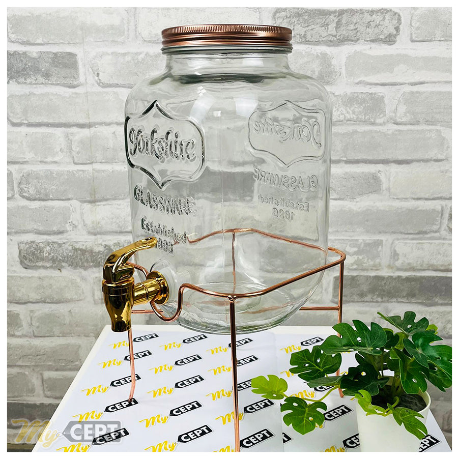4L Glass Beverage Dispenser with Stand