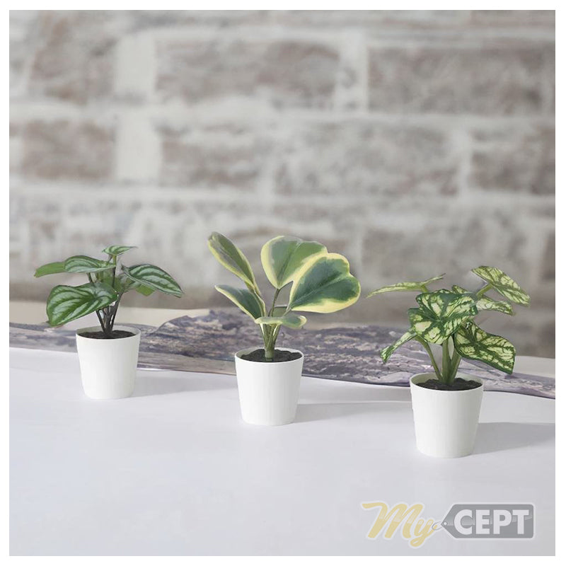 Artificial Plant Begonia -Set of 3