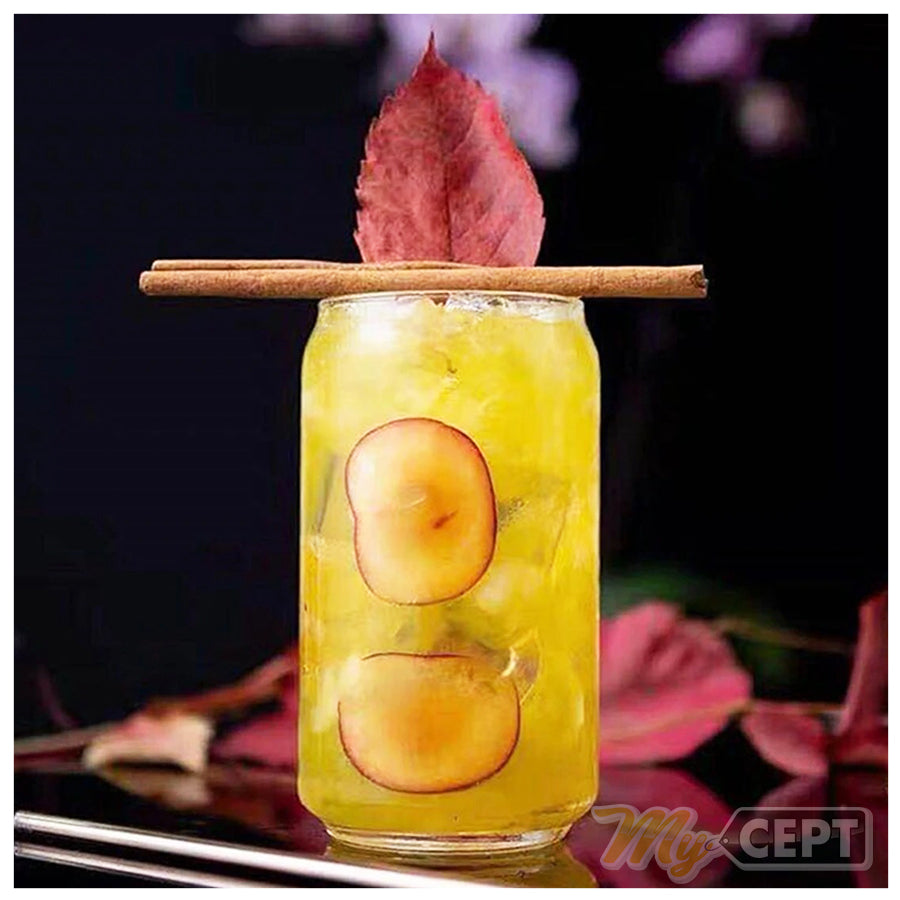 550ml Glass with Lid & Straw