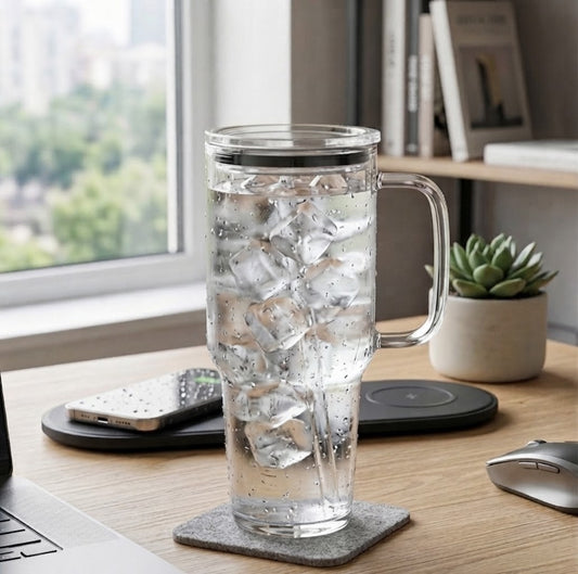 1L Glass Tumbler Without Straw