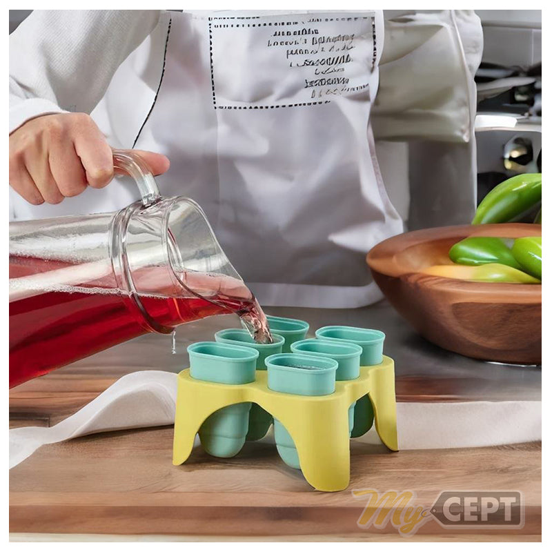 Ice Popsicle Maker - Turquoise/Yellow