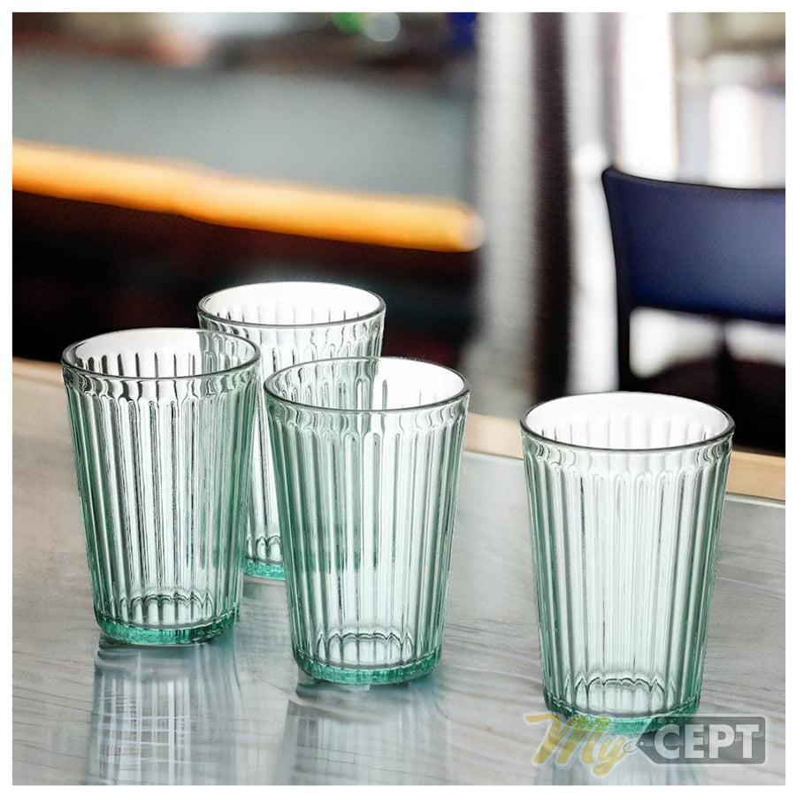 310ml Glass Set of 4 Green
