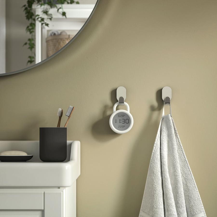 Hanging Clock with Thermometer