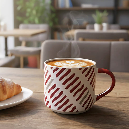 Tea/Coffee Mug Red Stripes