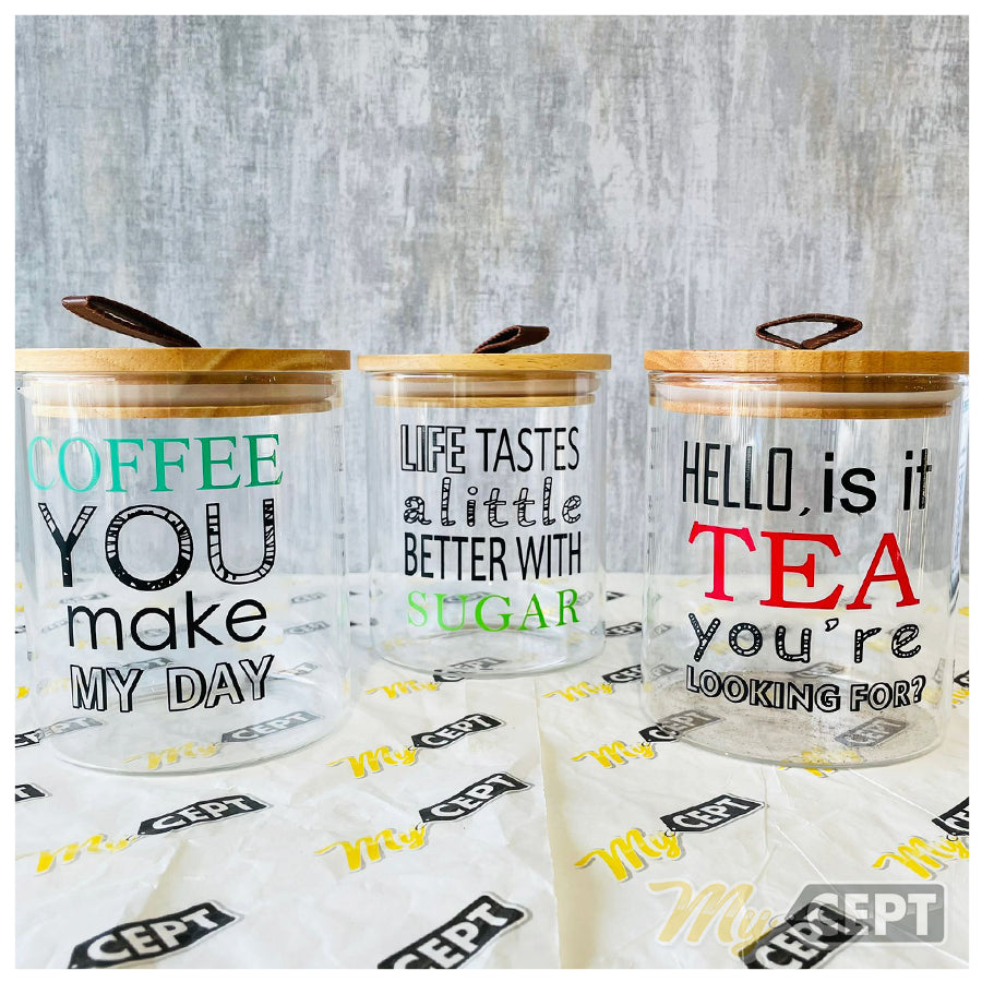 Tea | Coffee | Sugar Glass Jar - Set of 3