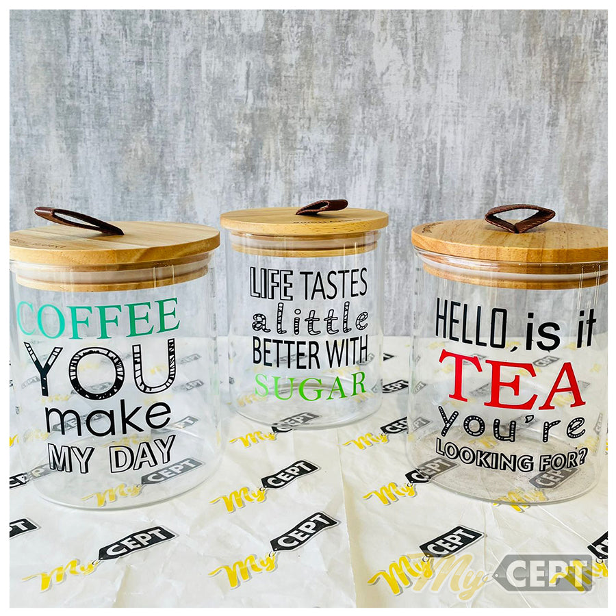 Tea | Coffee | Sugar Glass Jar - Set of 3