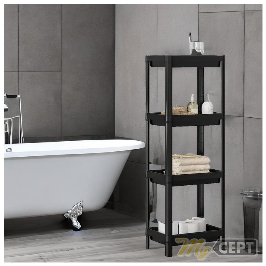 Shelfing Unit - 4 Shelves - Black