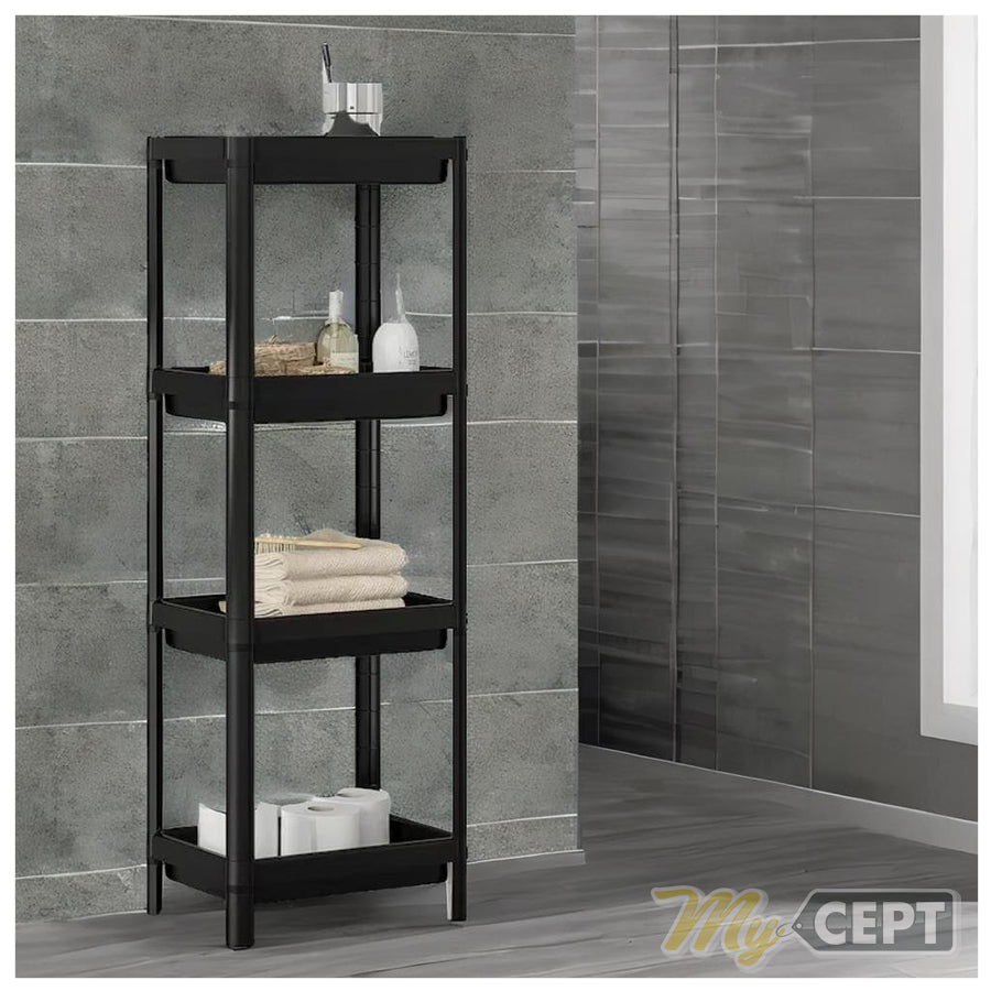 Shelfing Unit - 4 Shelves - Black