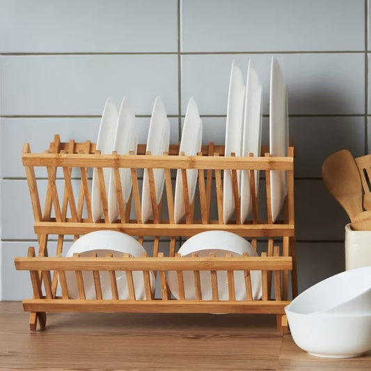 Bamboo Wood Dish Rack