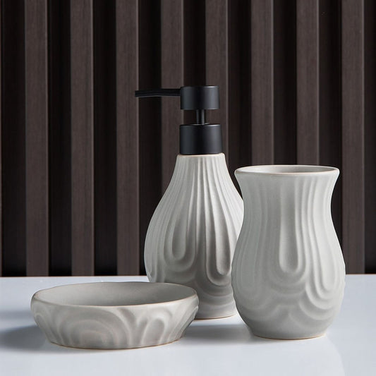 3-Pc Ceramic Bathroom Set