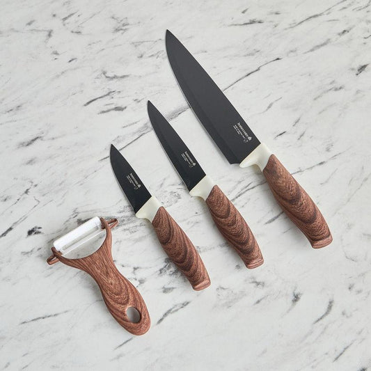 4-Pc Knife & Peeler Set