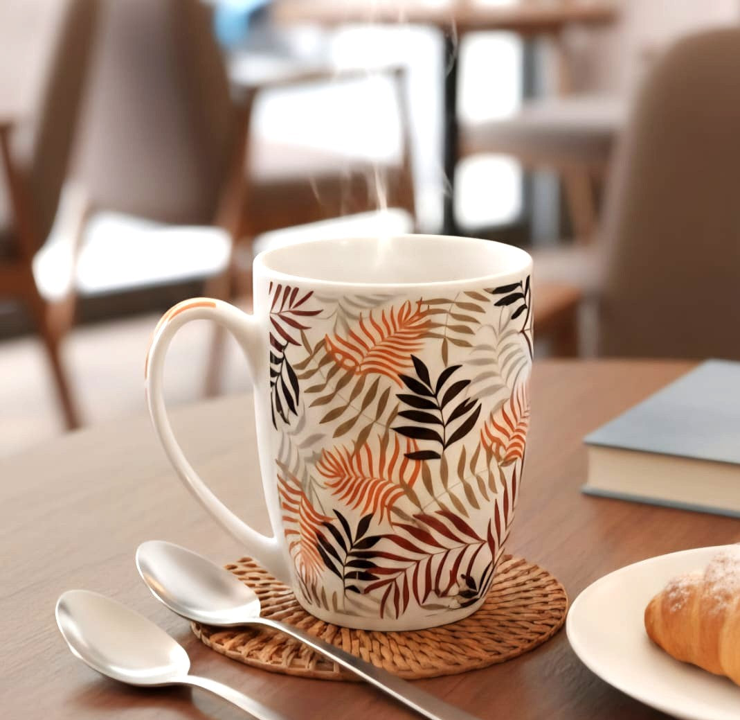 Ceramic Mug Leaf Pattern Fern