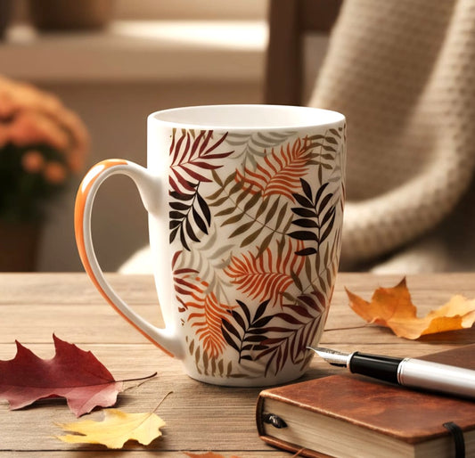 Ceramic Mug Leaf Pattern Fern