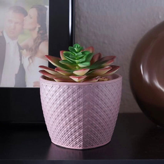 Mini Artificial Plant Succulent Peach