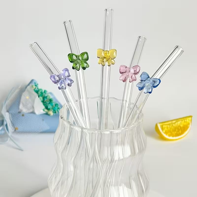 Set of 6 Glass Straws