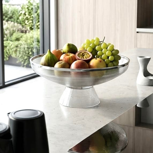 Glass Serving Platter Crystal