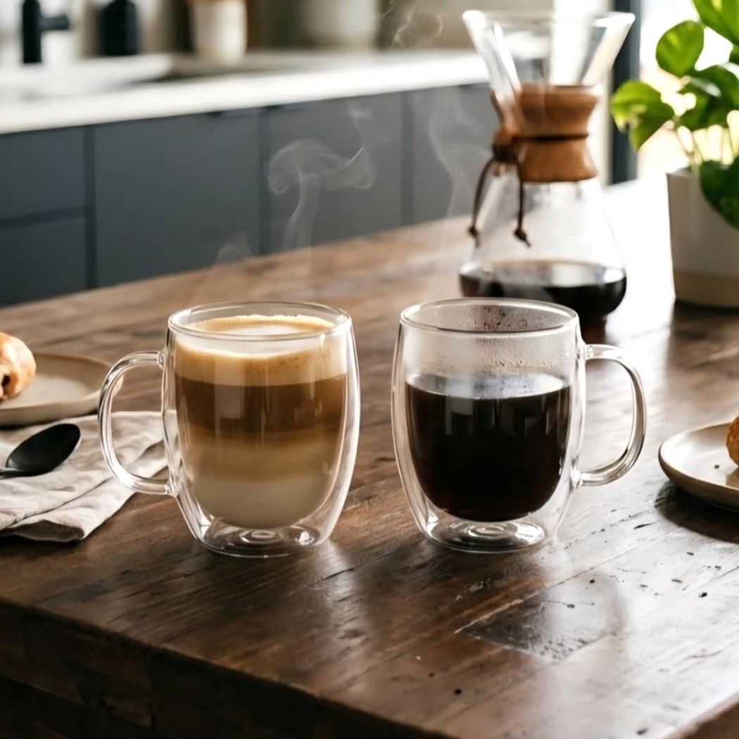 350ml Double Wall Mugs Pack of 2