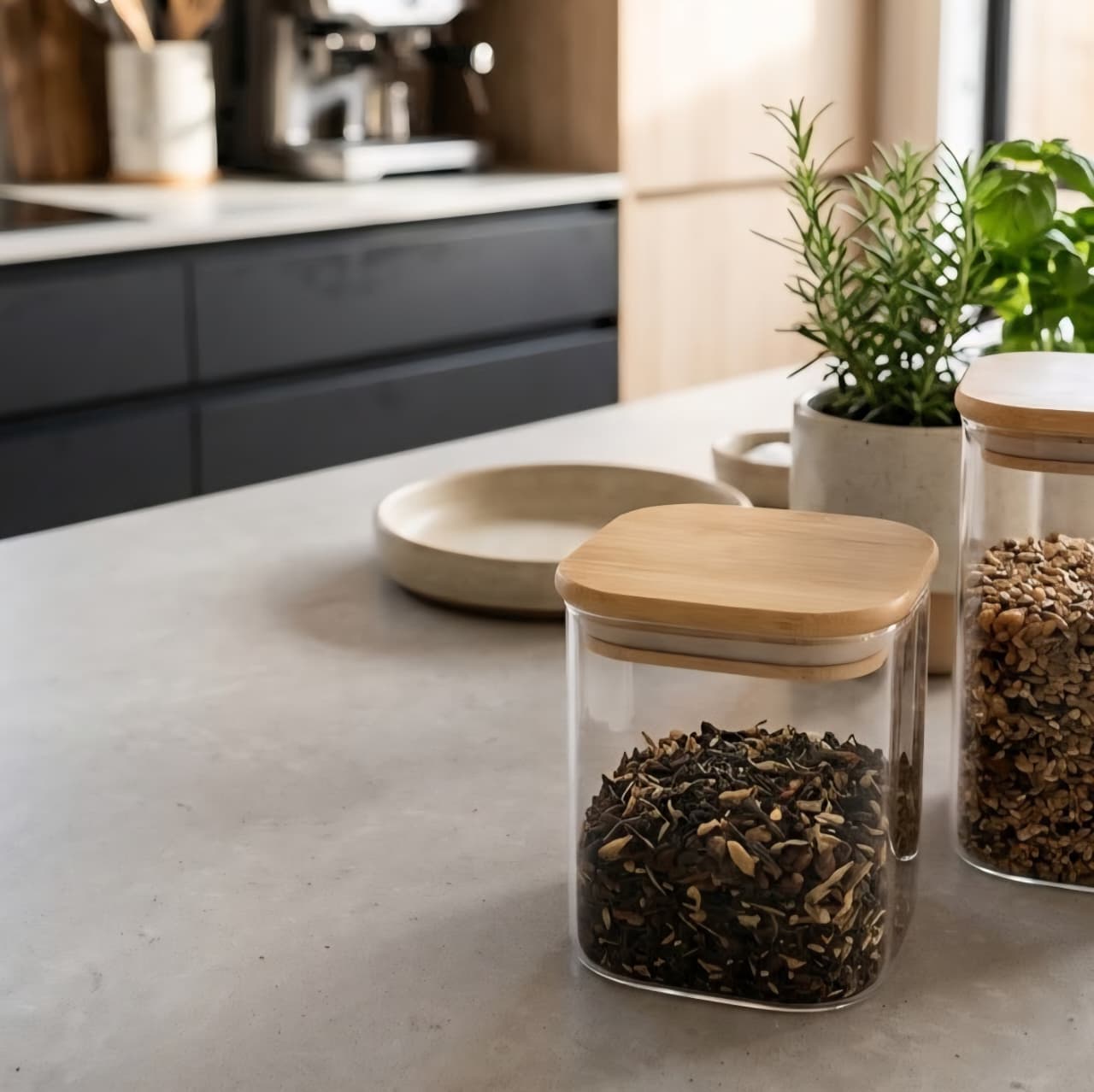 Airtight Glass Jar with Lid 800ml