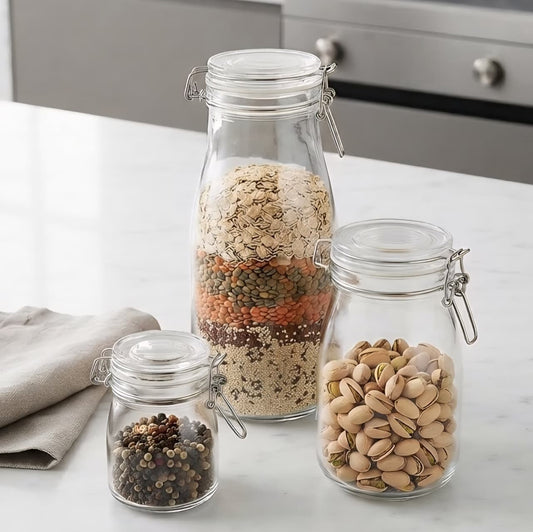 Bottle Shaped Glass Jar