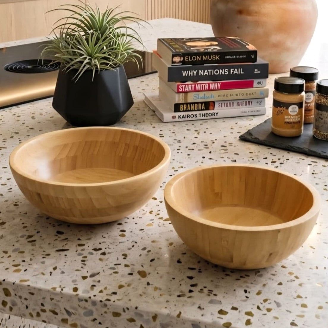 Wooden Bamboo Bowl