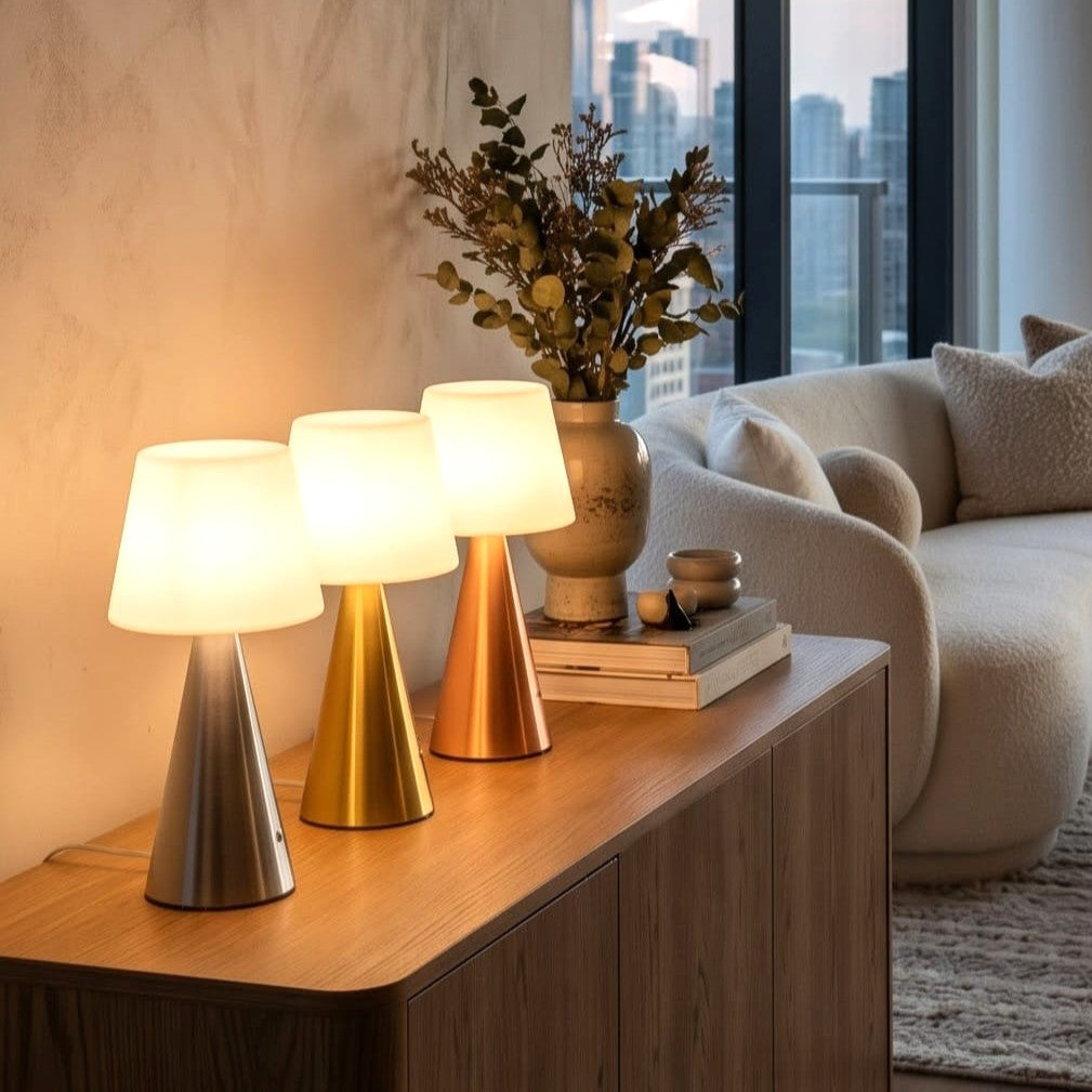 Cone LED Table Lamp Rose Gold