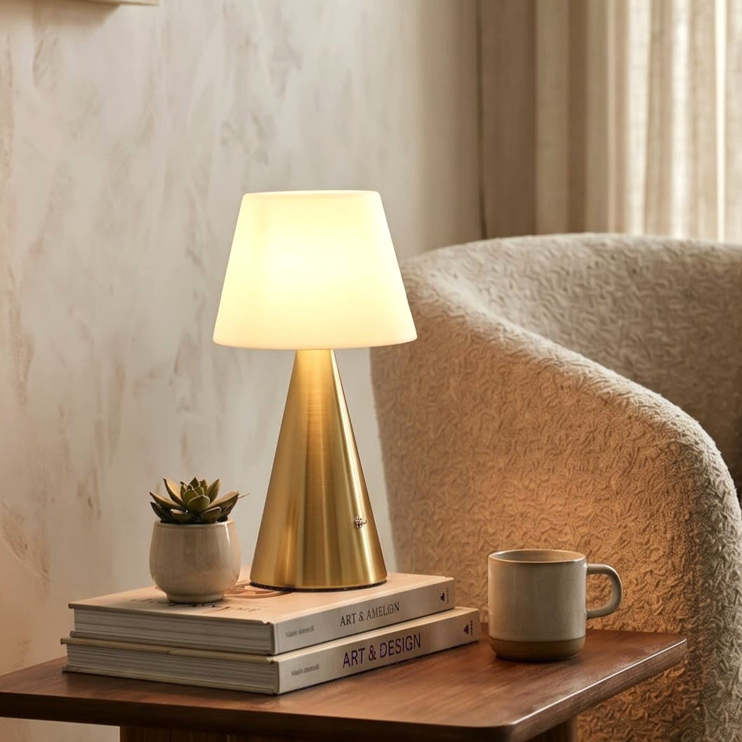 Cone LED Table Lamp Golden