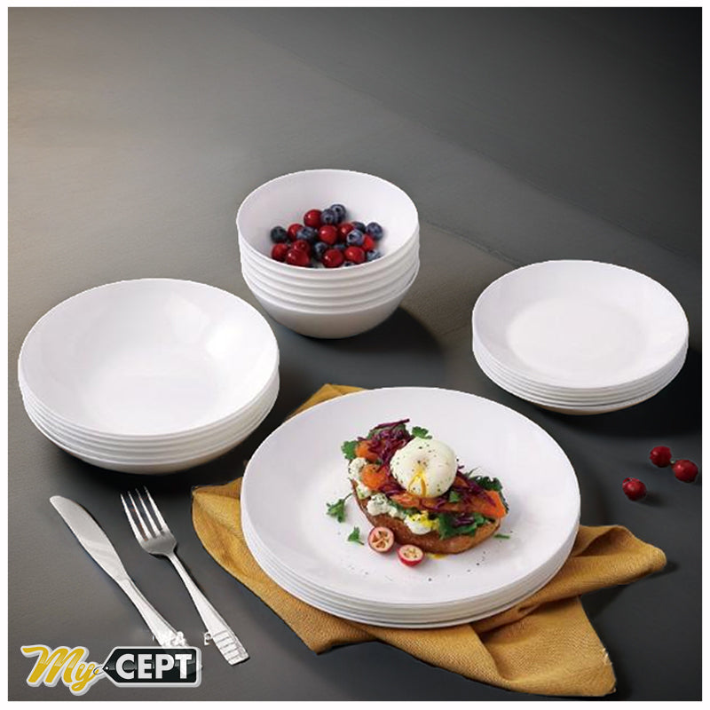 24pc Dinner Set White