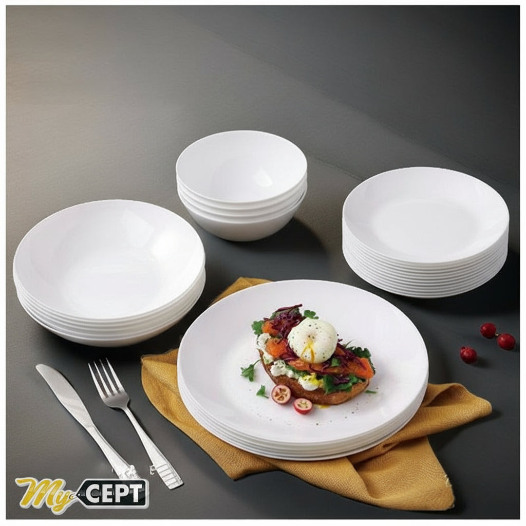 12-Pc Dinner Set White