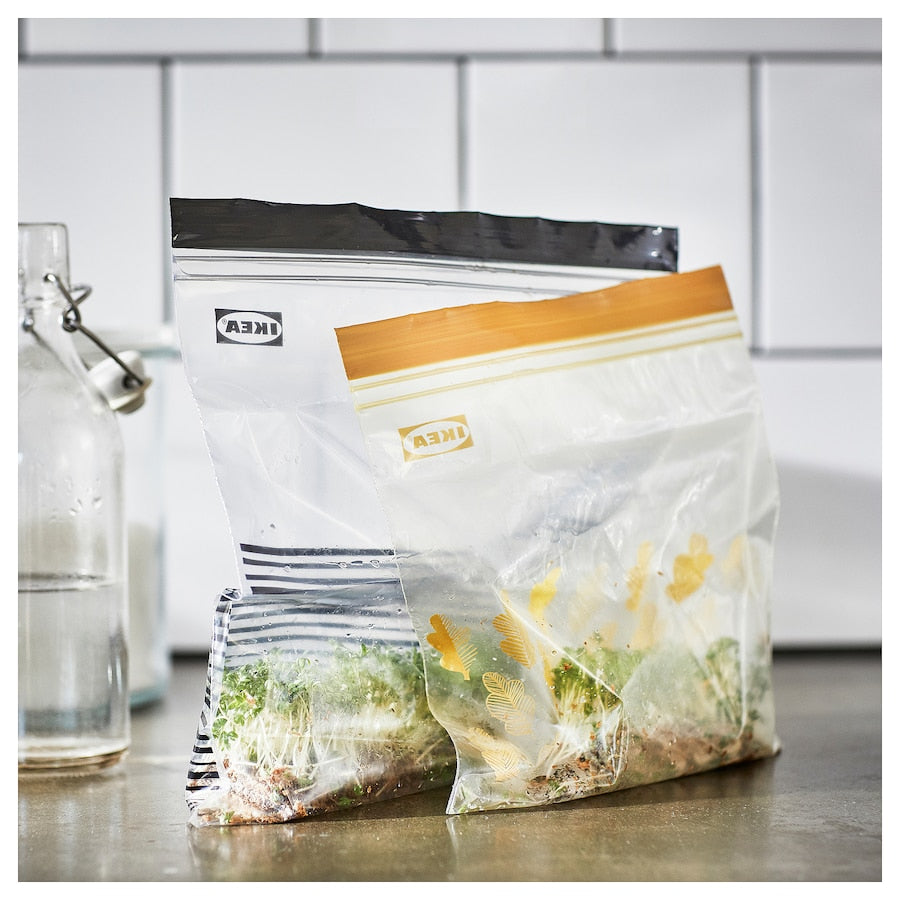 Resealable Bags 1.2L & 2.5L - Yellow/Black