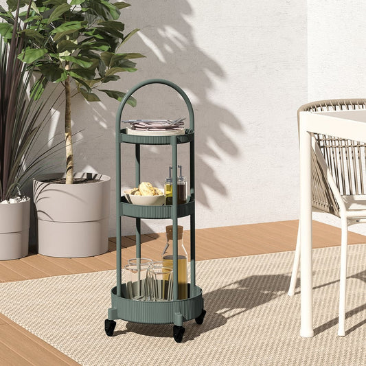 3-Tier Trolley Green