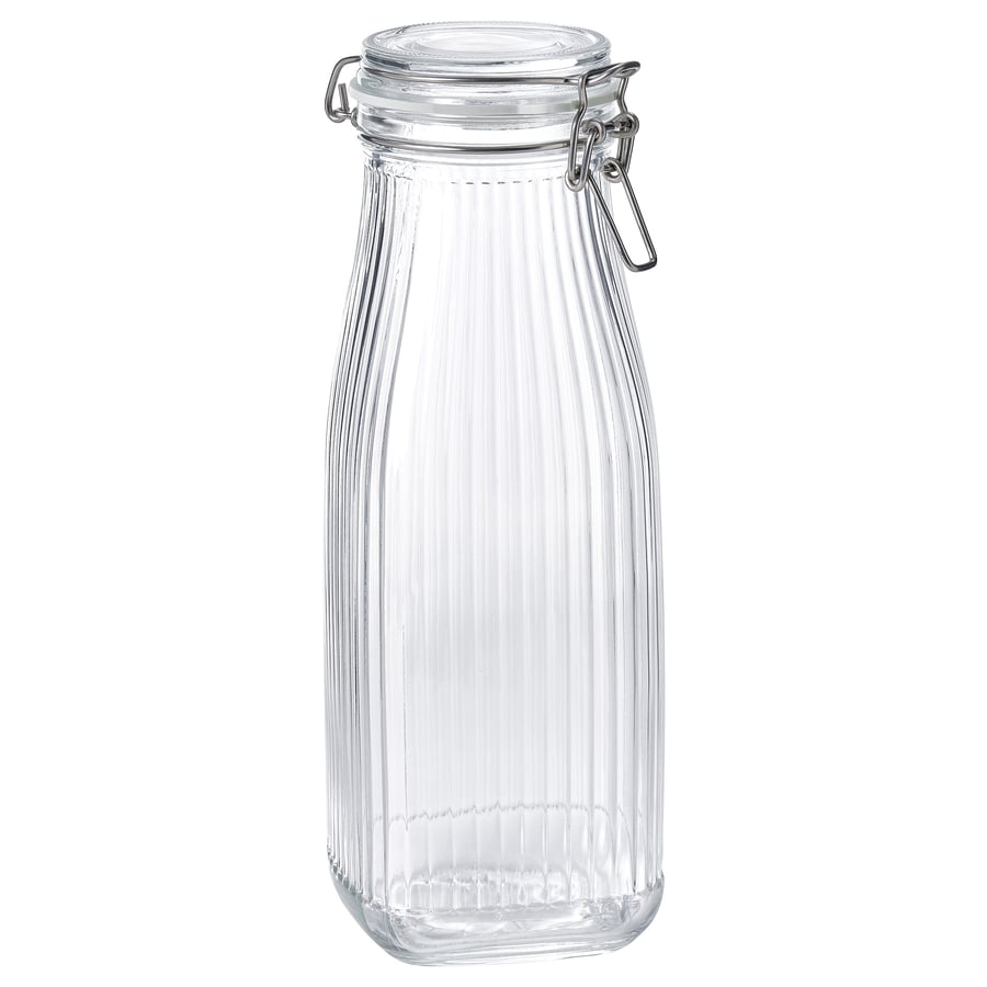 1L Lined Bottle Shaped Jar