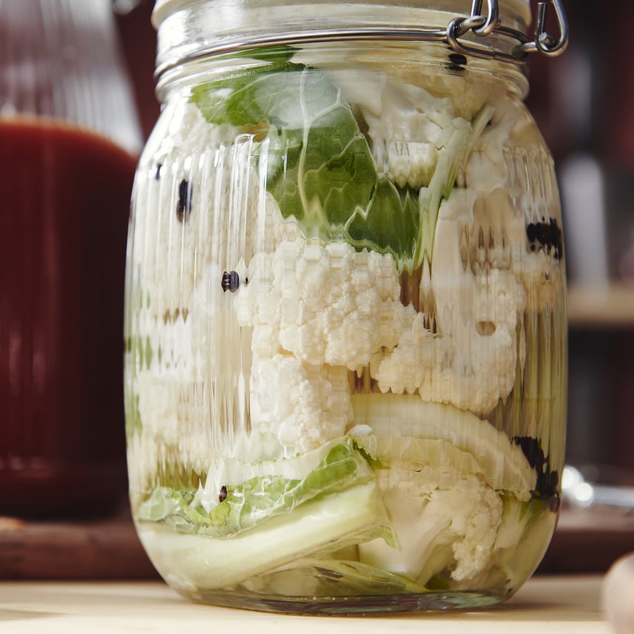 1L Lined Airtight Glass Jar