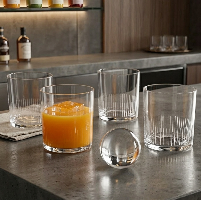 390ml Clear Glass Set of 4