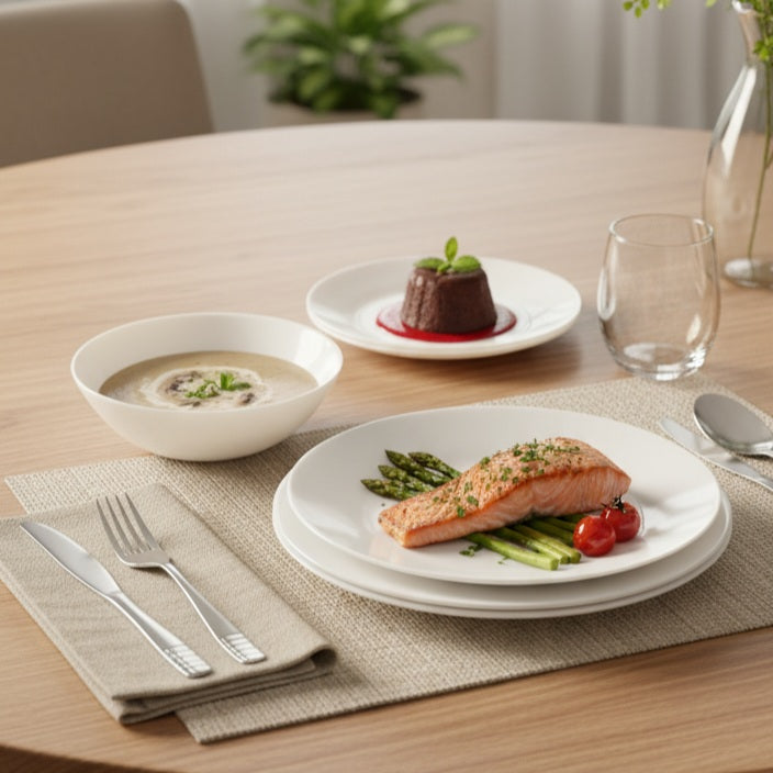 18pc Dinner Set White