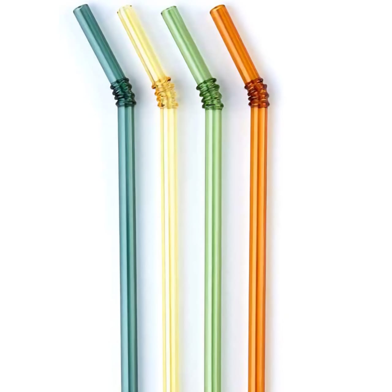Set of 4 Glass Straw with Brush