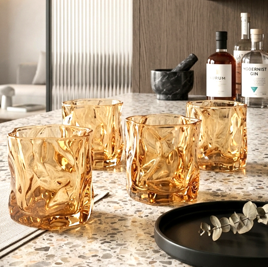 280ml Amber Glass Set of 4
