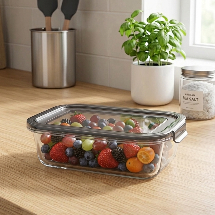 Rectangle Glass Dish with Lid