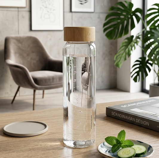 1L Glass Bottle with Wooden Lid