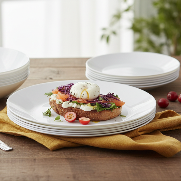 18pc Dinner Set White