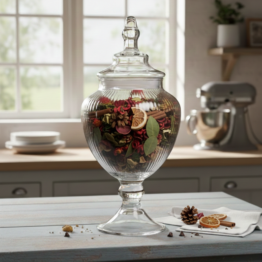 Decorative Glass Jar - Lined