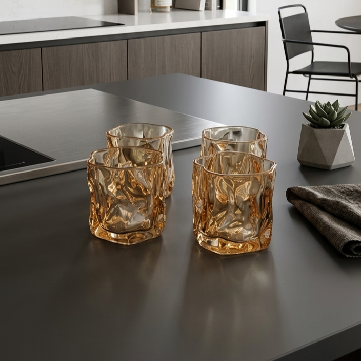 280ml Amber Glass Set of 4